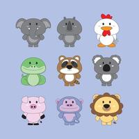 animales mascota logo diseño con moderno concepto ilustración. linda animal diseño paquete ilustración vector