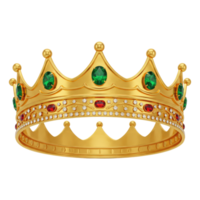 un dorado corona para un rey, reina, Príncipe, o princesa, cortar afuera, recorte camino aislado en un transparente antecedentes. png