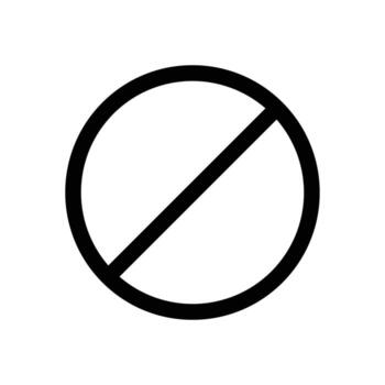 Circular Symbol with a Diagonal Line Inside for Prohibition or Restriction vector