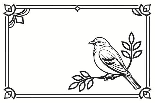 Black Ink Sketch of a Square Frame vector