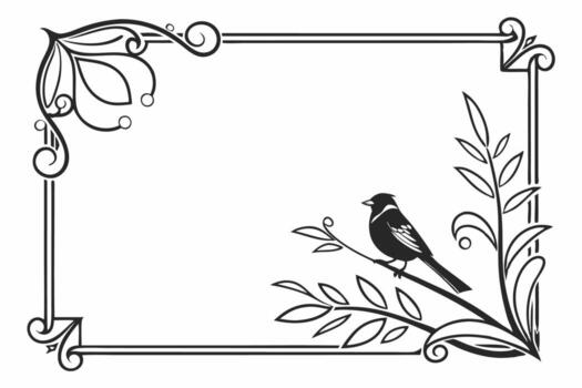 Linear Art of a Square Frame vector