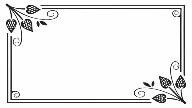 Clean Line Square Frame Illustration vector