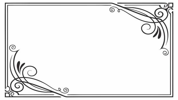 Hand Sketched Square Frame in Monochrome vector