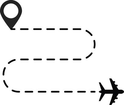 Route icon with dotted location. path start and end symbol. Route location icon two pin sign. Route map icons. indicating destination points vector