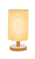 Table lamp or bedside lamp . Bedroom furniture, interior decor item, lighting equipment clipart in flat cartoon style isolated. vector