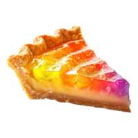 fantasía encantado tarta con luminoso multicolor interior, brillante estrellas, y Rico Pastelería bordes en transparente antecedentes png