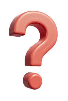 Red Question Mark 3D Icon - Minimal Help Symbol Isolated, Ask Button for Information or Support Design png