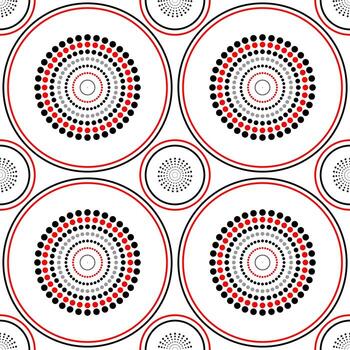 trama de semitonos sin costura geométrico modelo de concéntrico círculos vector