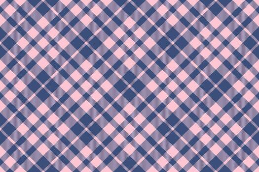 Classic plaid pattern in soft pink and navy. Versatile background for textiles, designs, and digital media. Use for cozy, traditional, or modern projects. vector