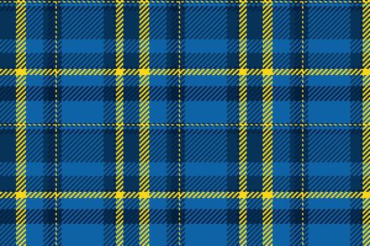 pintar cheque sin costura tartán, tarjeta postal textil textura. camino tela antecedentes tartán modelo en cian y oscuro colores. vector