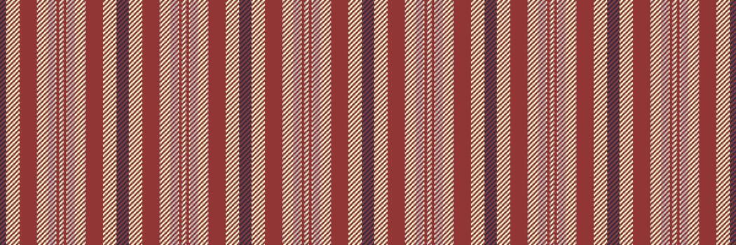 Feminine stripe fabric texture, vivid textile seamless . Artistic lines pattern vertical background in red and light colors. vector