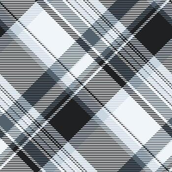 Stylish grayscale plaid pattern. Perfect for textile design, website backgrounds, or modern fashion projects. The intersecting lines create a dynamic, geometric texture. vector