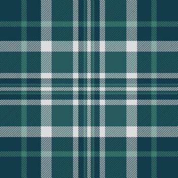 Classic plaid pattern in deep teal hues with clean white lines. Perfect for backgrounds, textures, or festive design projects timeless versatile. vector