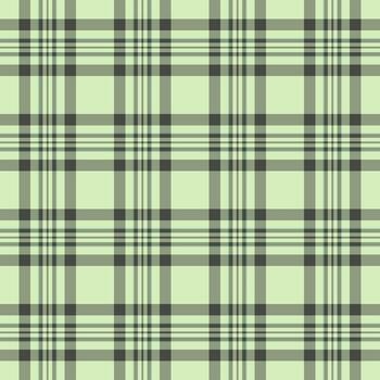 Classic plaid pattern in light green and dark gray. Textile design for backgrounds, apparel, or web design. Represents tradition, style, and versatility. vector