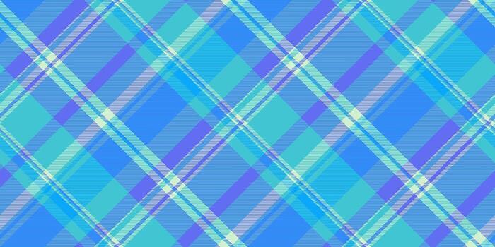 Vibrant diagonal plaid pattern in cool blues and purples. A modern, cheerful textile design perfect for backgrounds, textures, and creative projects. Subtle variations add depth. vector