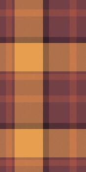 Warm autumnal plaid pattern in muted orange and brown tones. Perfect for fallthemed designs, textile prints, or as a background texture. Evokes feelings of comfort, warmth, and rustic charm. vector