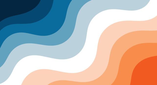 azul a naranja degradado olas crear un liso, resumen fluido antecedentes vector