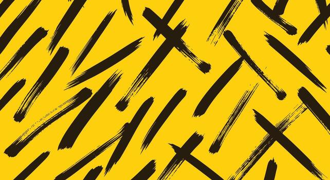 negrita Pinceladas crear un dinámica resumen modelo en dorado amarillo antecedentes vector