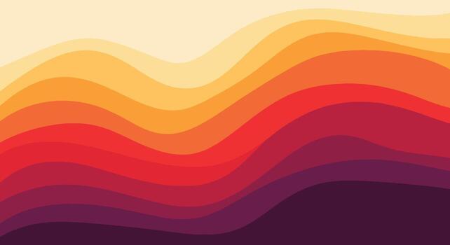 Warm gradient layers flow together creating an abstract background vector
