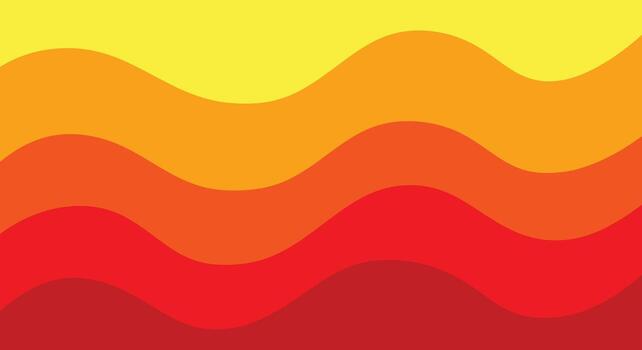 Flowing red and yellow waves create a warm, vibrant abstract background vector