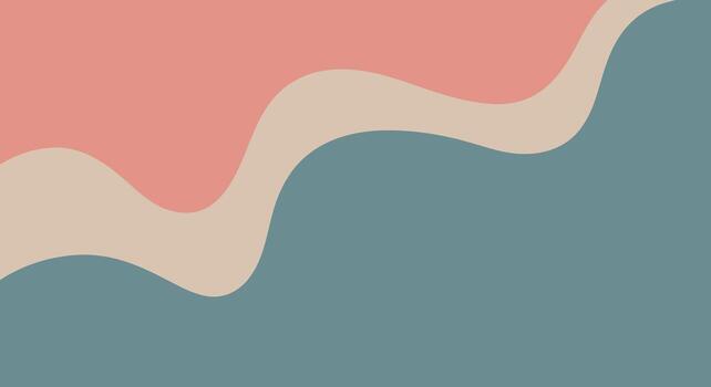 Pastel abstract art showing flowing waves in muted color palette vector