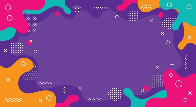 Modern colorful abstract background with fluid shapes and geometric patterns vector