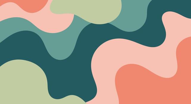 Colorful fluid shapes present a dynamic abstract design element vector