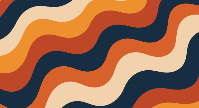 dinámica ondulado antecedentes con terroso tonos creando un resumen modelo vector