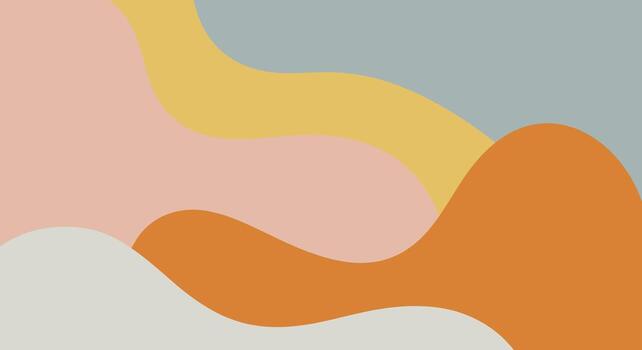 Pastel colors create an abstract landscape background with flowing shapes vector