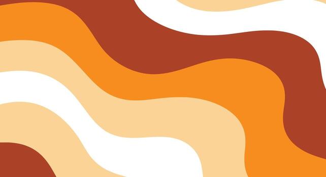 Earthy waves create a warm and inviting retro abstract background vector