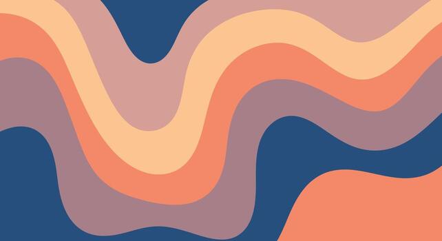 Colorful abstract background design with wavy lines and a retro aesthetic vector