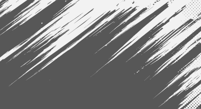 Dynamic black and white grunge background with halftone and diagonal lines vector