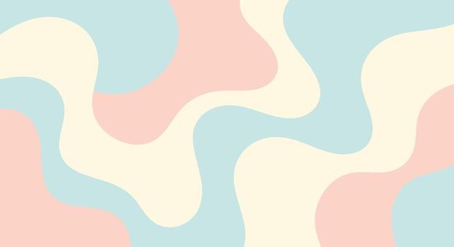 Pastel wavy pattern creates soft, modern backdrop for design projects vector