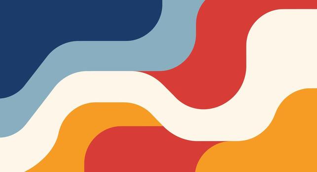 Colorful abstract waves create a modern geometric design background vector