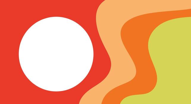 Modern abstract background with circle and wavy lines in bright colors vector