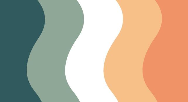 Abstract wavy lines in soft pastel colors create a calming background vector