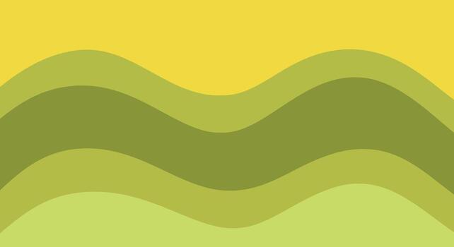 Elegant waves in yellow and green create a harmonious, calming pattern vector