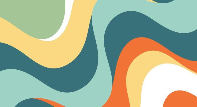 Soft colorful waves create a dynamic, modern abstract design vector