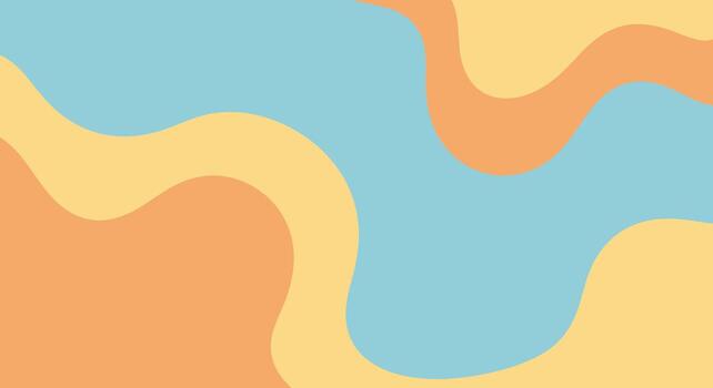 Abstract background with flowing shapes in peach, yellow, and blue vector