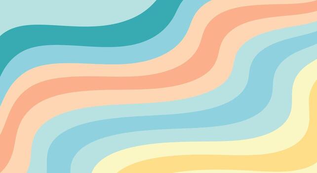 vistoso pastel ondulado antecedentes modelo con suave fluido líneas vector