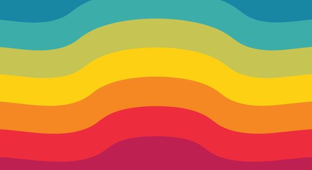 vistoso ondulado modelo antecedentes con vibrante arco iris matices en un suave diseño vector