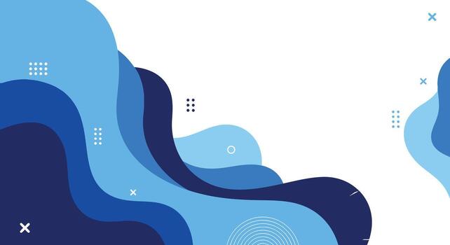 moderno resumen antecedentes ilustración con fluido formas y azul color degradado vector