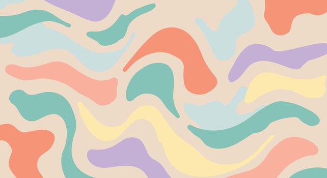 Trendy pastel color palette with abstract fluid shapes for modern design projects and branding concepts vector