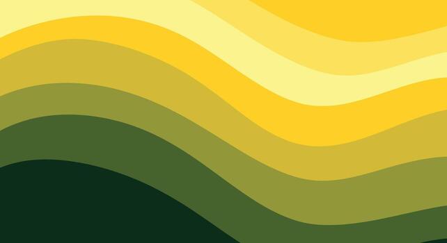 Stunning vibrant yellow and green gradient waves create a modern, natural, and calming abstract background vector