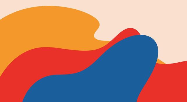 Vibrant abstract background with flowing shapes in orange red and blue perfect for modern branding projects vector