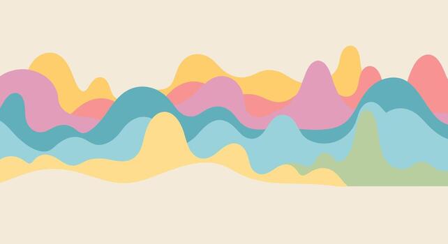 pastel ola modelo con vibrante colores crea un moderno, elegante, y alegre resumen antecedentes vector