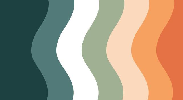 Trendy retro wave pattern in earthy tones for a calm, organic, and visually appealing background vector