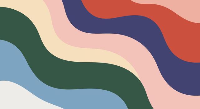 Vibrant, flowing abstract waves in modern, pastel color palette creating a dynamic, organic backdrop vector