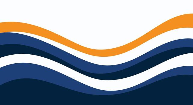 Dynamic blue, white, red, and yellow waves create a modern, professional abstract background for presentations vector