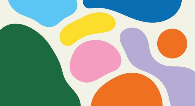 Vibrant abstract background with playful shapes and bold colors for dynamic modern designs vector